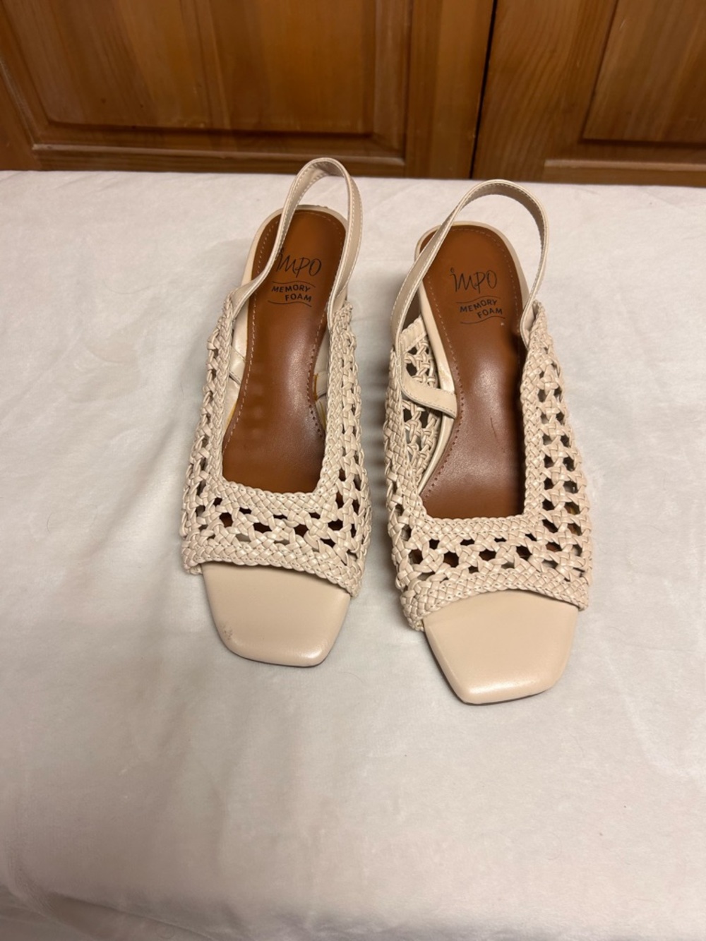 Impo Beige Everly Woven Slingback Sandals - Picture 5 of 7